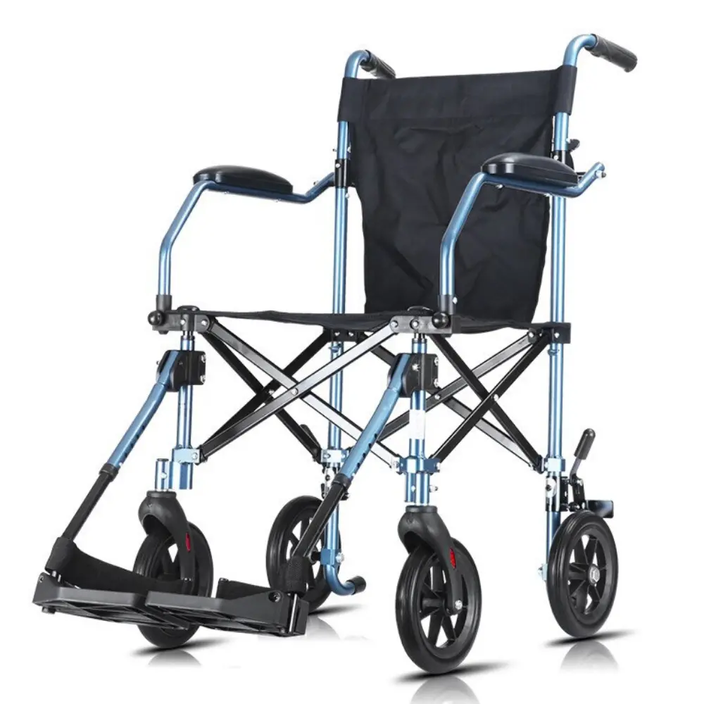 Premium Portable Foldable Heavy Duty Transport Wheelchair Lightweight 1