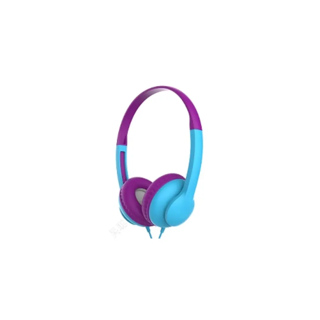 3.5Mm Color Blocking Wired Headset  Model: 22P10(Purple & Blue) 1