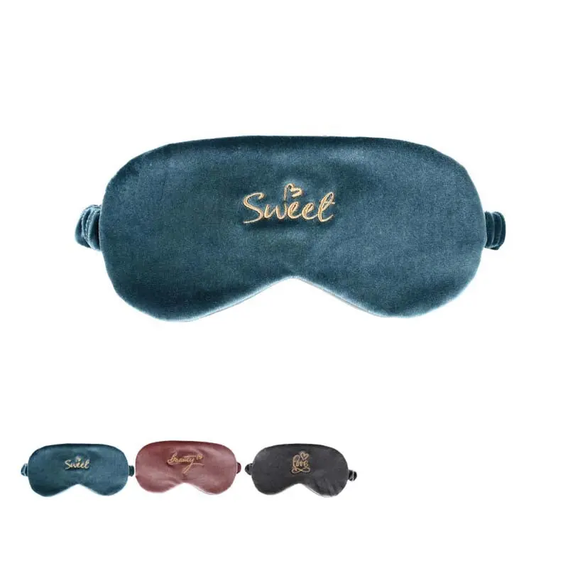 Embroidered Letter Eye Mask 1