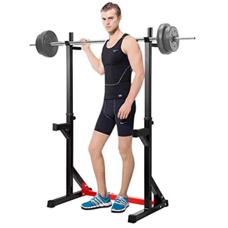 Adjustable Home Gym Bench Press And Squat Barbell Half Rack 1