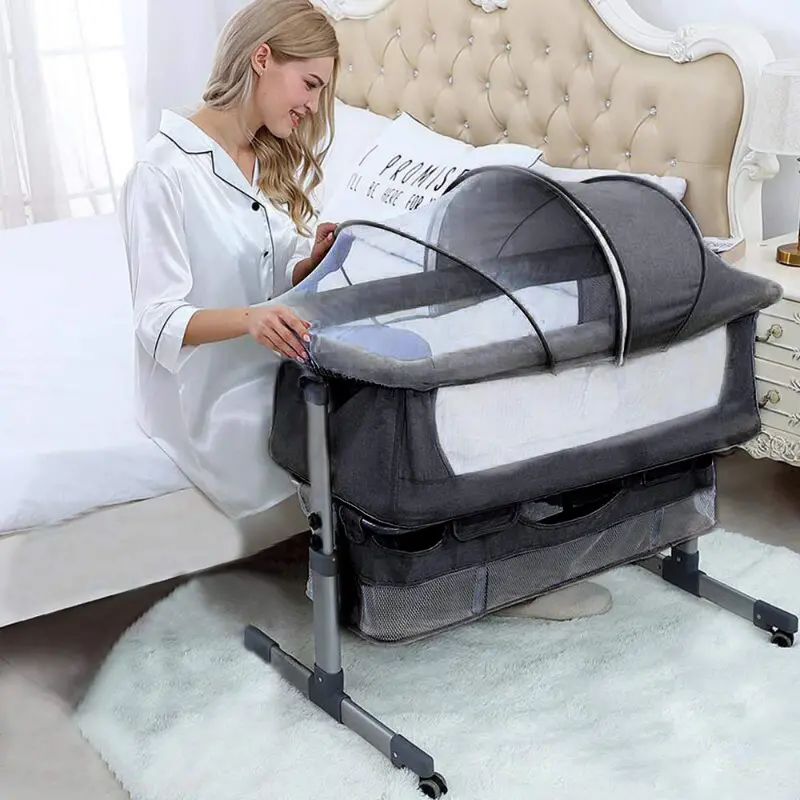 Deluxe Baby Bedside Bassinet Sleeper Crib 1
