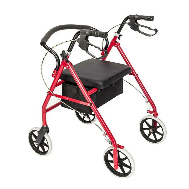 Foldable Senior Rolling Walker With Seat And Wheels 1