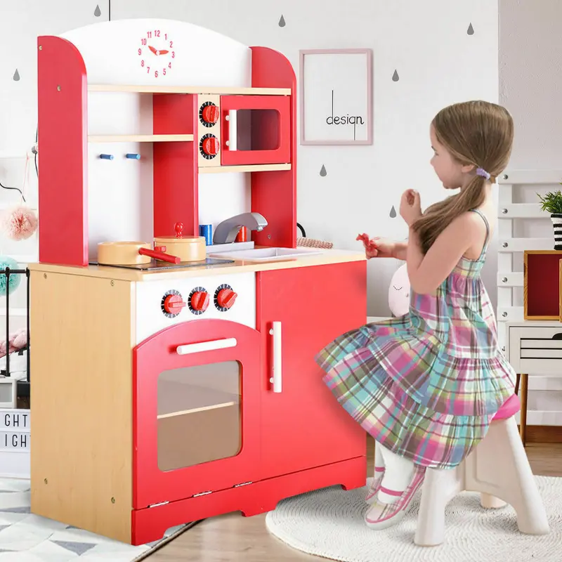 Ultimate Kids Wooden Play Toy Kitchen Set 1