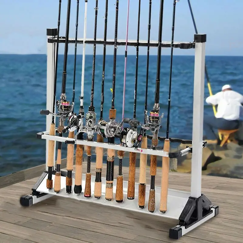 Portable Large Fishing Rod Holder Storage Rack 1