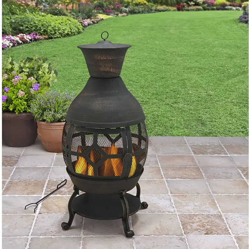 Modern Outdoor Cast Iron Chimenea Fireplace 1