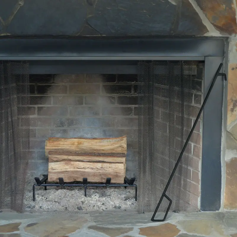 Heavy Duty Steel Fireplace Log Grate 1
