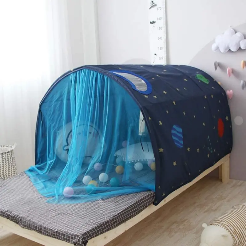 Kids Indoor Pop Up Privacy Over Bed Tent 1