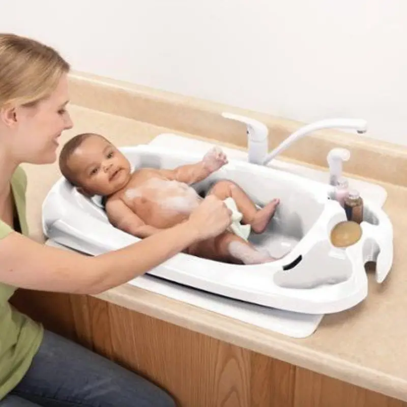 Portable Kids Collapsible Folding Baby Shower Bathtub 1