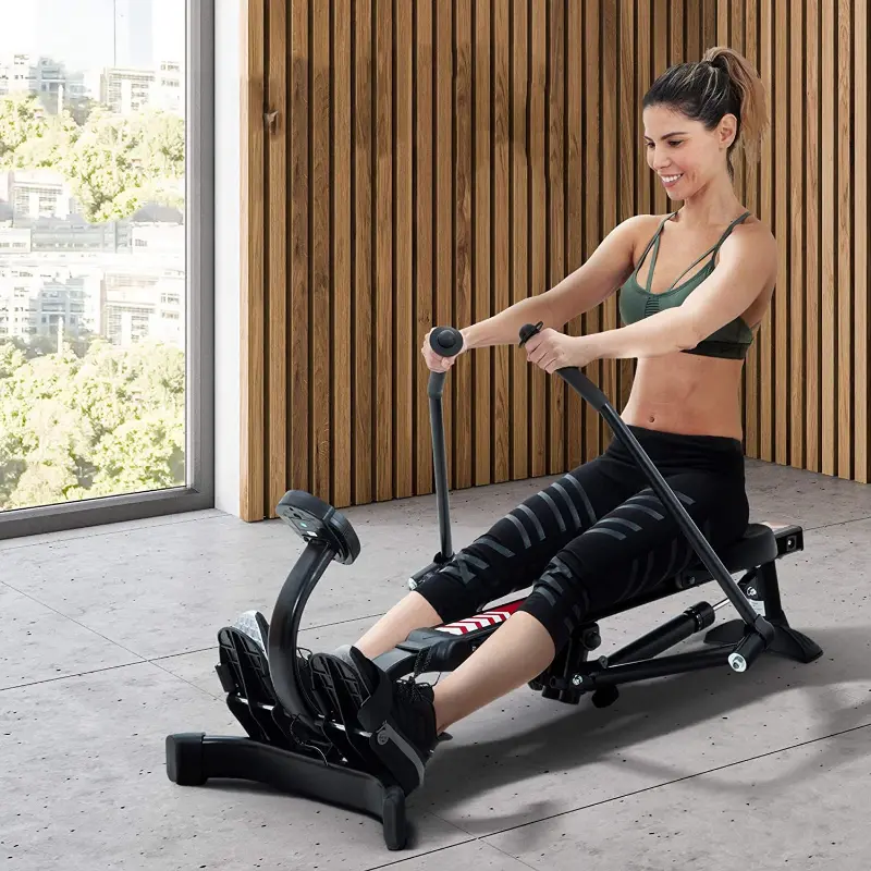 Adjustable Compact Seated Home Back Rowing Exercise Machine 1