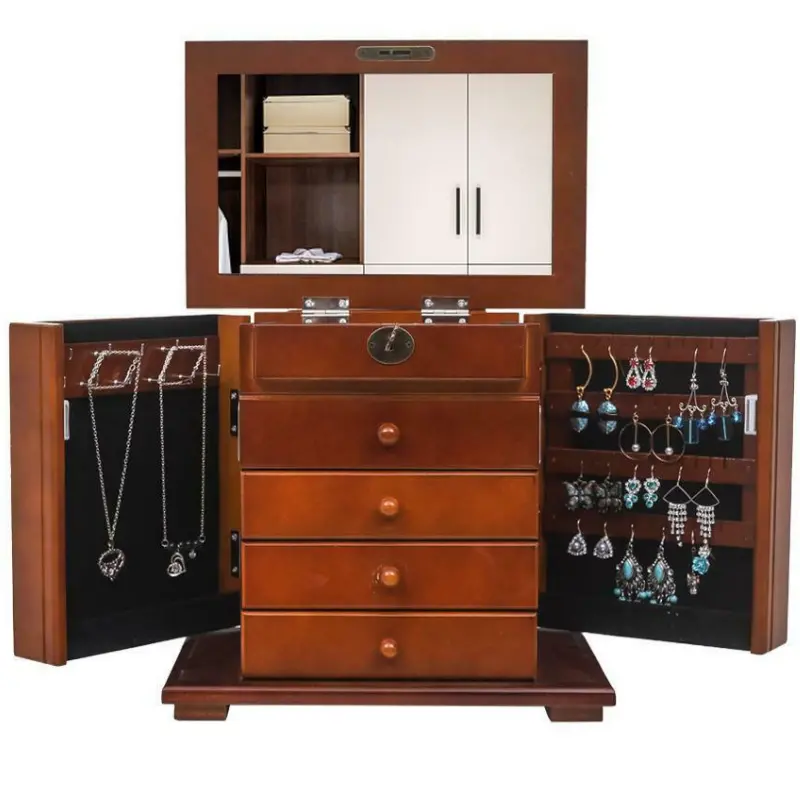 Premium Large Standing Jewelry Mirror Armoire Box 1