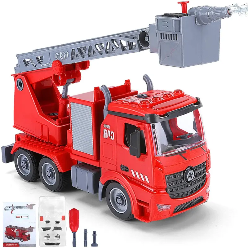 Realistic Kids Diy Fire Engine Truck Toy 1