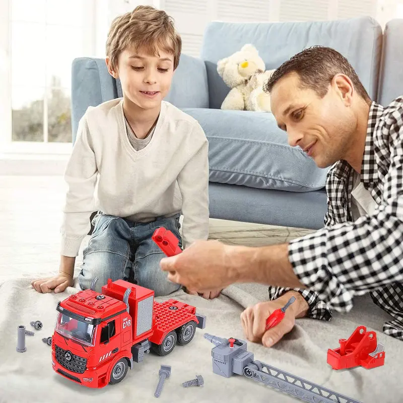 Realistic Kids Diy Fire Engine Truck Toy 2