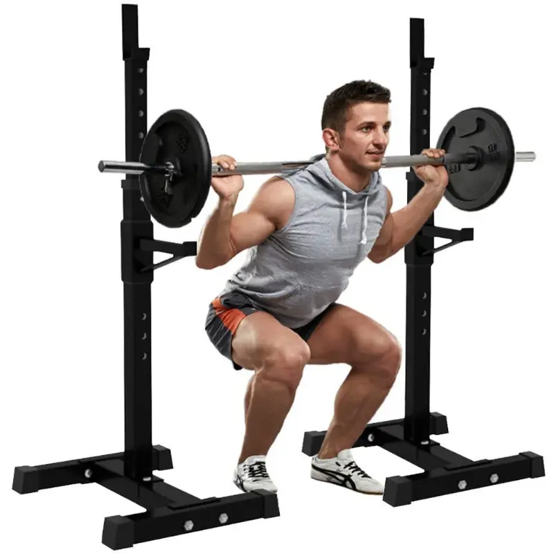 Portable Home Gym Adjustable Half Squat Rack Stand 1