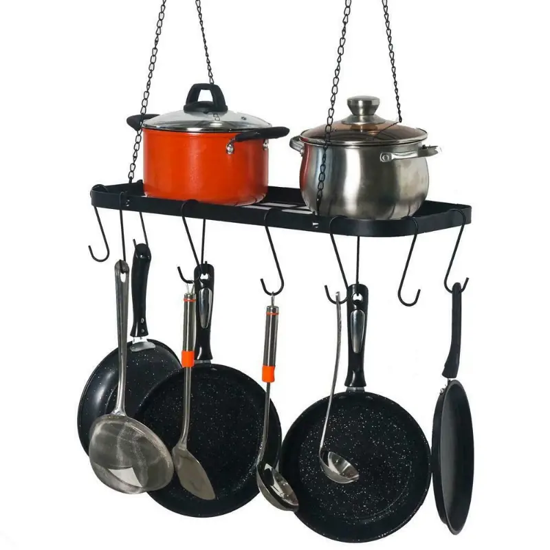 Ceiling Hanging Pots And Pans Organizer Rack 24" 1