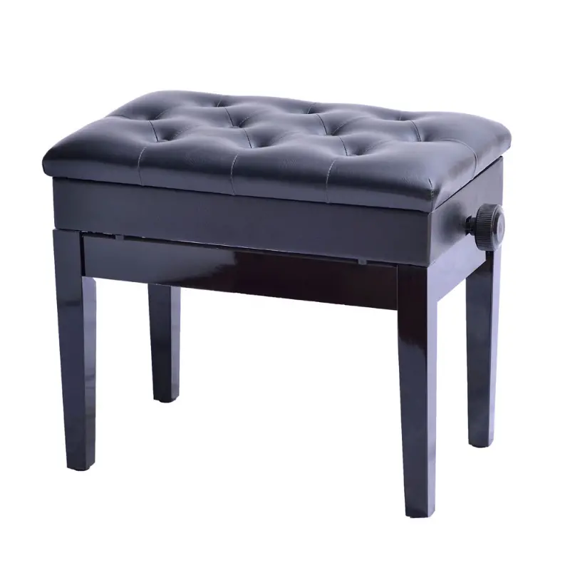Premium Adjustable Piano Stool Bench Seat With Storage 1