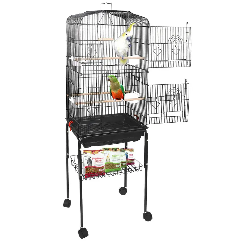 Portable Large Big Bird Cage With Wheels 59" 1