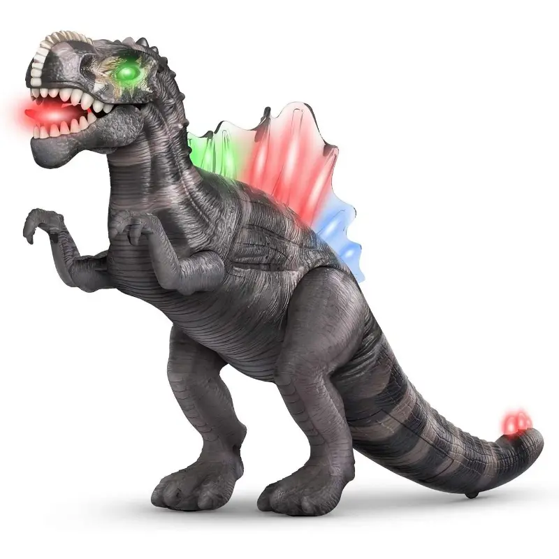 Realistic Kids Led Light Up Walking Dinosaur Toy With Sound 1