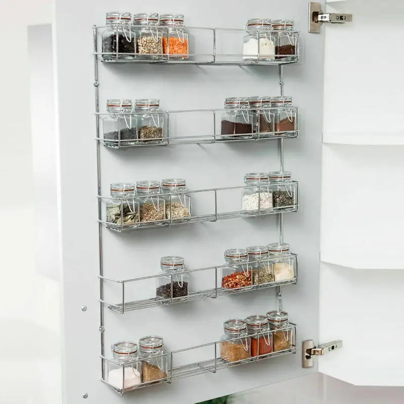 Wall Mounted Kitchen Spice Organizer Hanging Rack 1