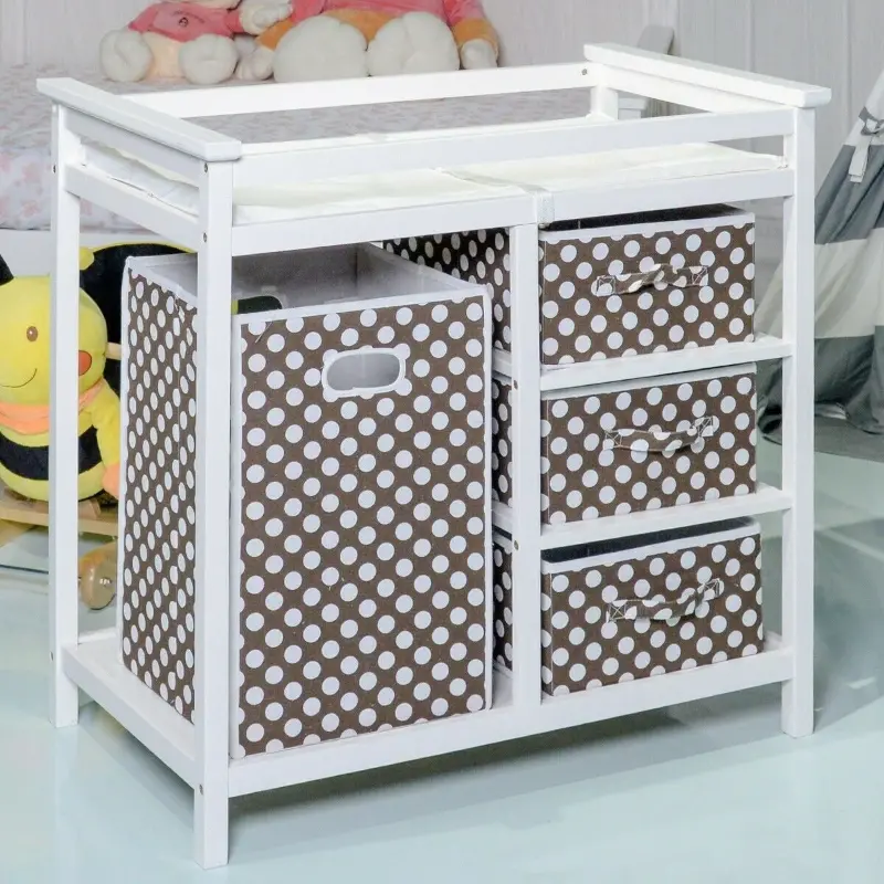 Modern Large Wooden Black Changing Table 1