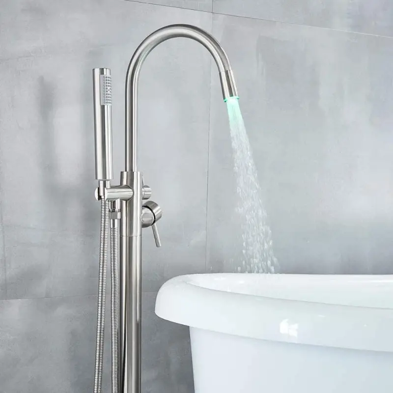Premium Freestanding Floor Mounted Bathtub Filler Faucet 1