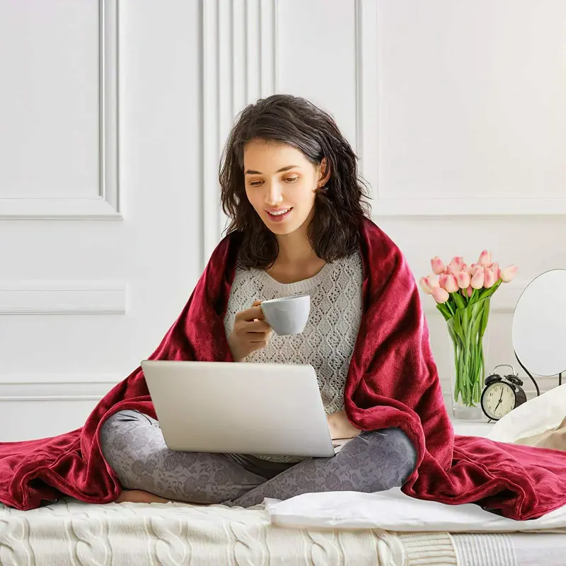 Portable Large Electric Heated Throw Lap Blanket 1