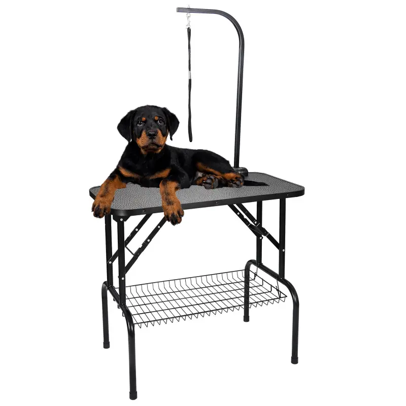 Large Adjustable Pet Grooming Table With Arm 1