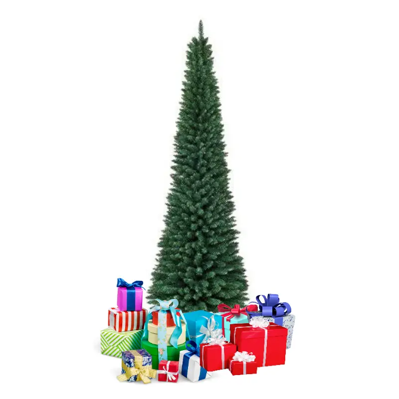Artificial 9 Ft Skinny Pencil Christmas Tree 1