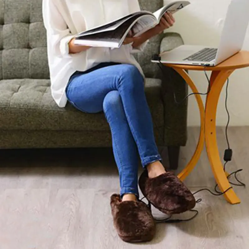 Comfortable Electric Heated Men / Women Slippers 1
