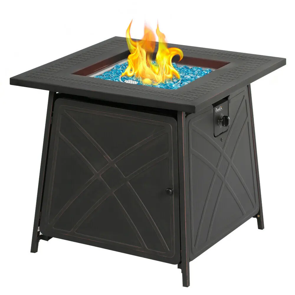 Modern Freestanding Outdoor Propane Patio Firepit Table 1