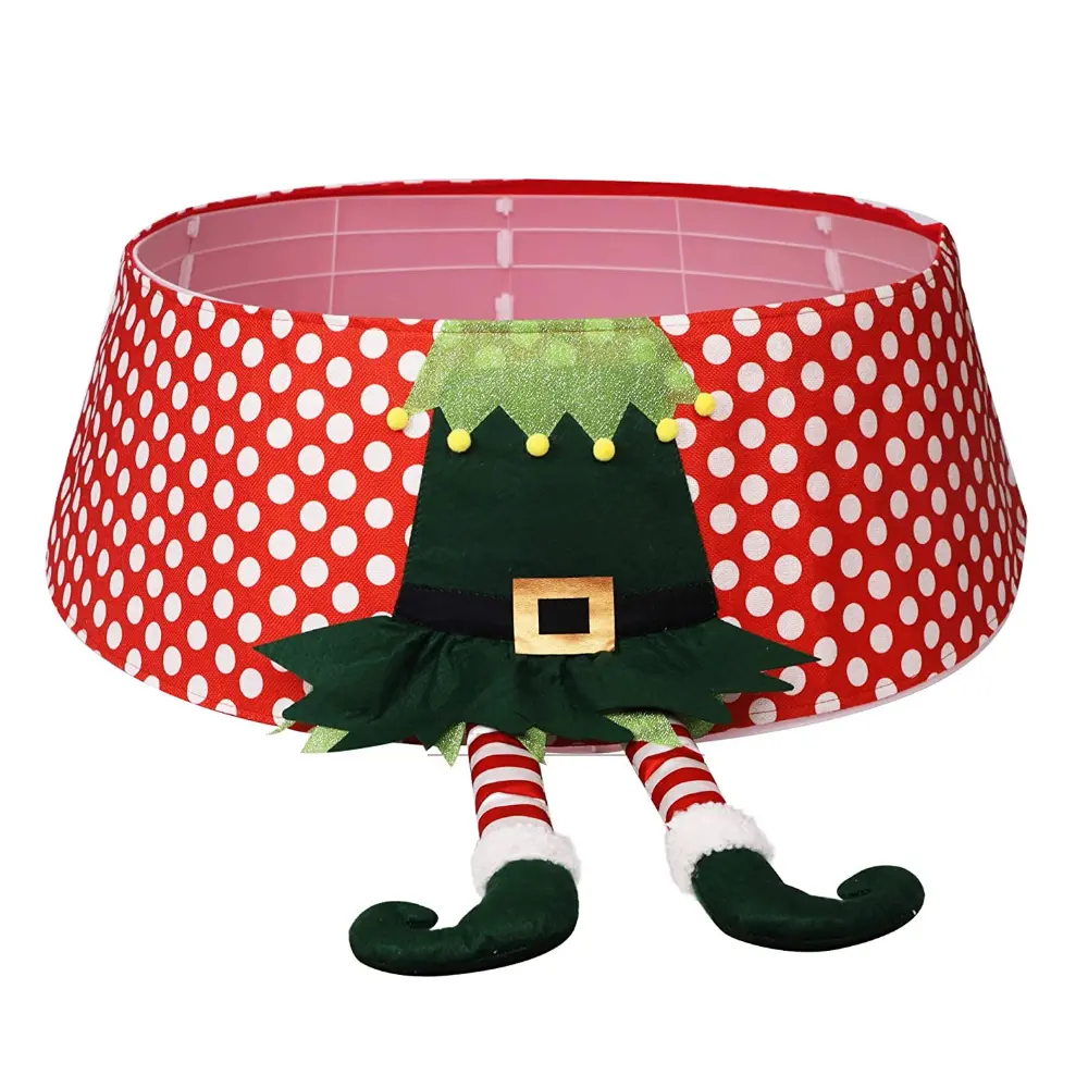 Decorative Elf Christmas Tree Collar Basket 1