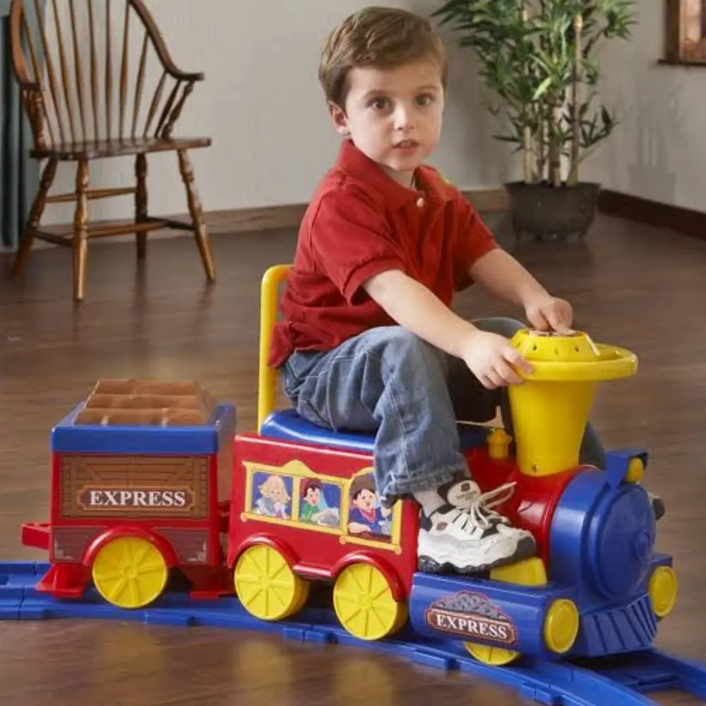 Kids Battery Powered Ride On Toy Train With Track 1