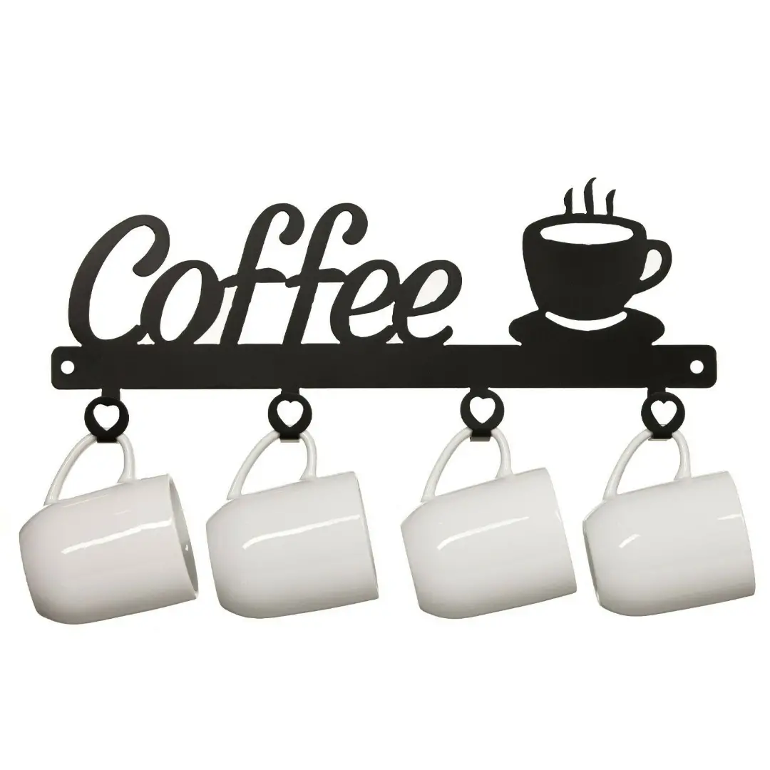 Spacious Wall Mounted Coffee Mug Holder Rack 1