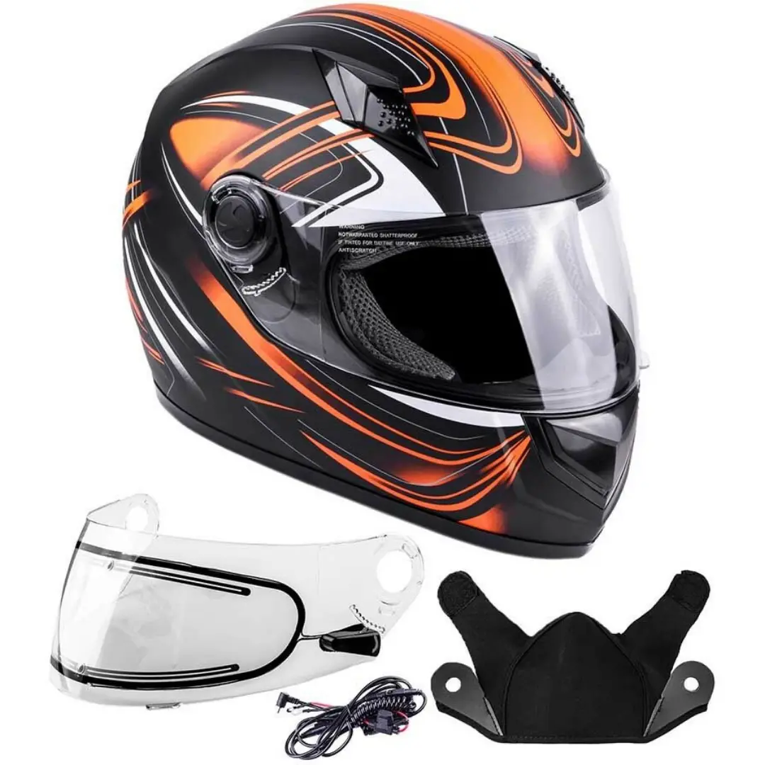 Full Face Heated Adult Snowmobile Helmet 1