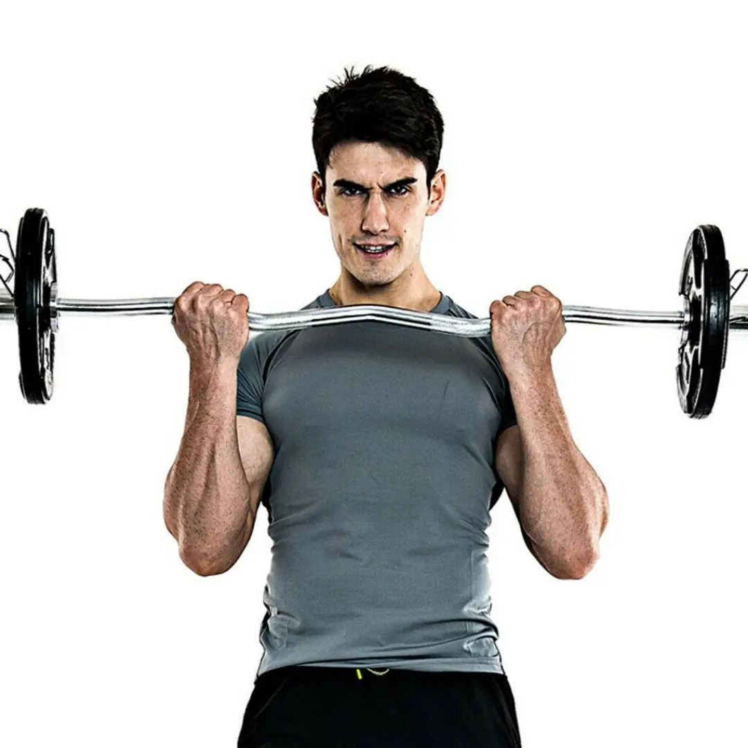 Heavy Duty Rackable Bicep Easy Barbell Curl Bar 1