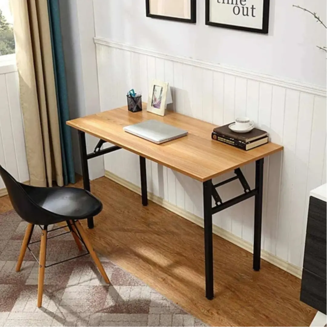 Premium Folding Wooden Computer Space Workstation Desk 1