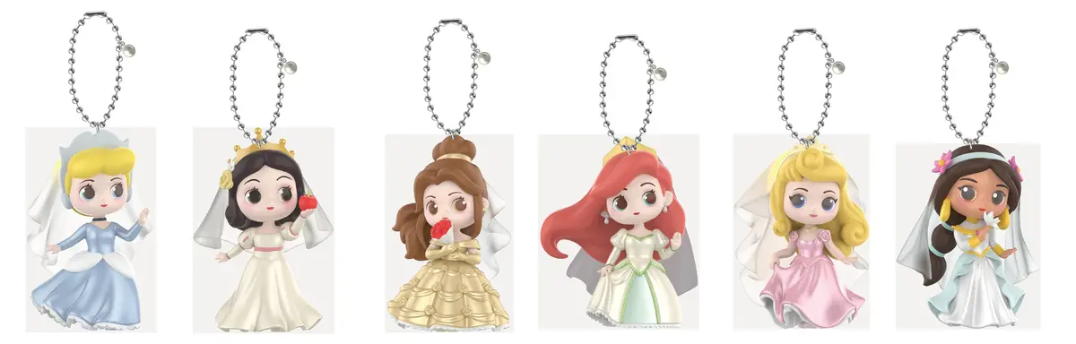 Disney Princess Collection Wedding Dress Bag Charm (Rendom Style) 1