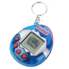 Electronic Pet Egg Game Console Keychain, Model: K005 (Blue) 1