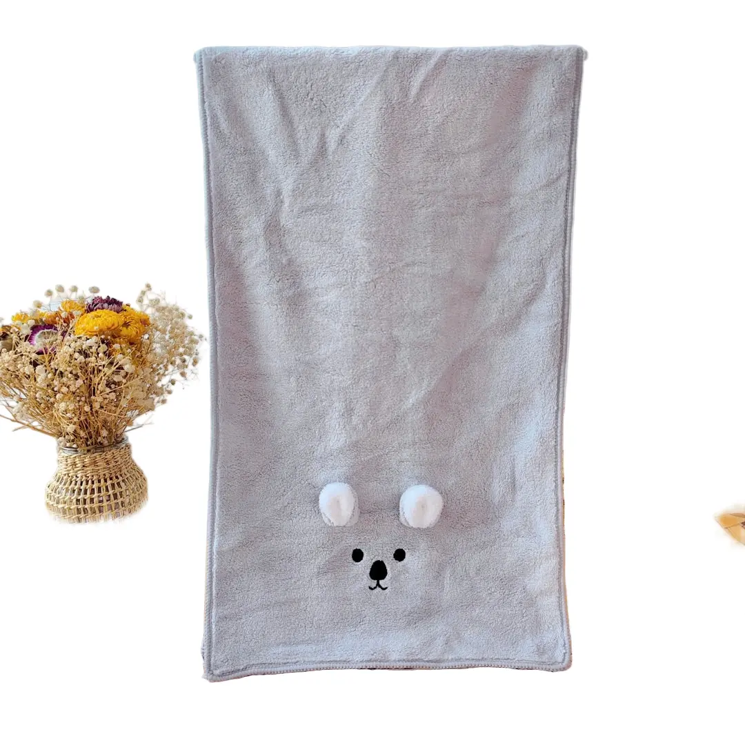 Coral Fleece Absorbent Cute Animal Towel (Koala) 1