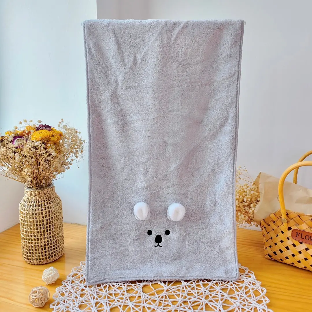 Coral Fleece Absorbent Cute Animal Towel (Koala) 2