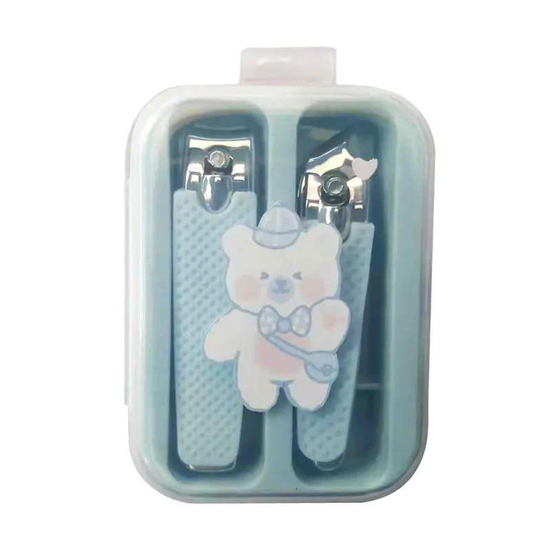 Cute Cartoon Series Bowknot Bunny 2-Piece Manicure Set (Blue) 1