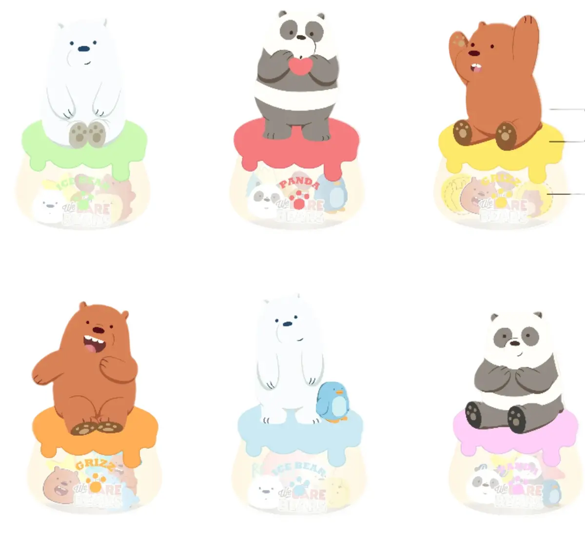 We Bare Bears Collection 4.0 Storage Jar Blind Box Figure Model 1