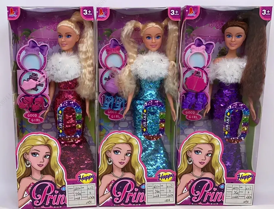 Wavy Hair Doll - Glitter Dress (3 Assorted Models) 1