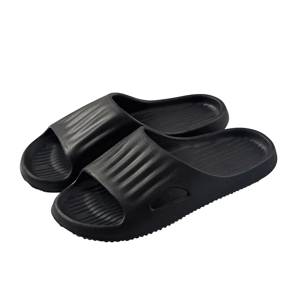 (Black,43-44) Cloud Feel Men's Bath Slippers 1