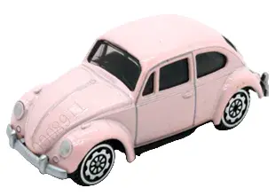 3In. Alloy Car Model (Genuine License - Volkswagen Beetle - Pink) 1