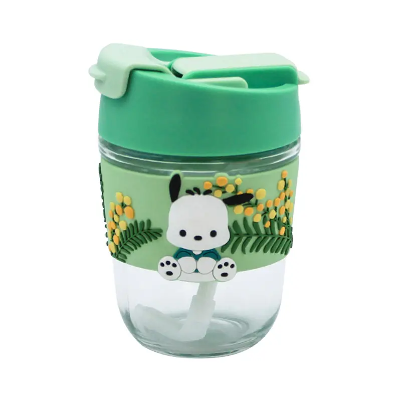 Sanrio Characters Glass Bottle (350Ml)(Pochacco) 1