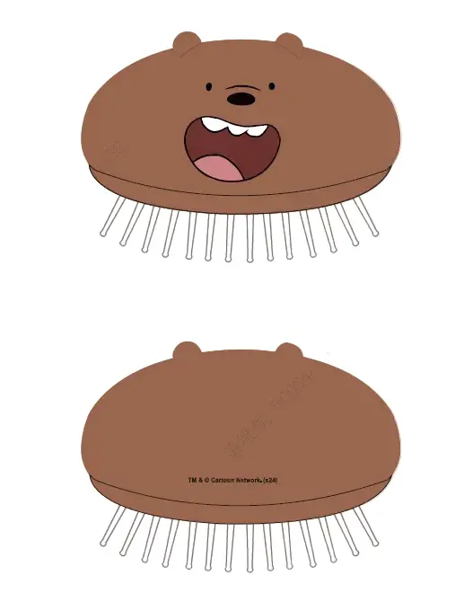 We Bare Bears Seaside Music Festival Massage Brush(Grizz) 1