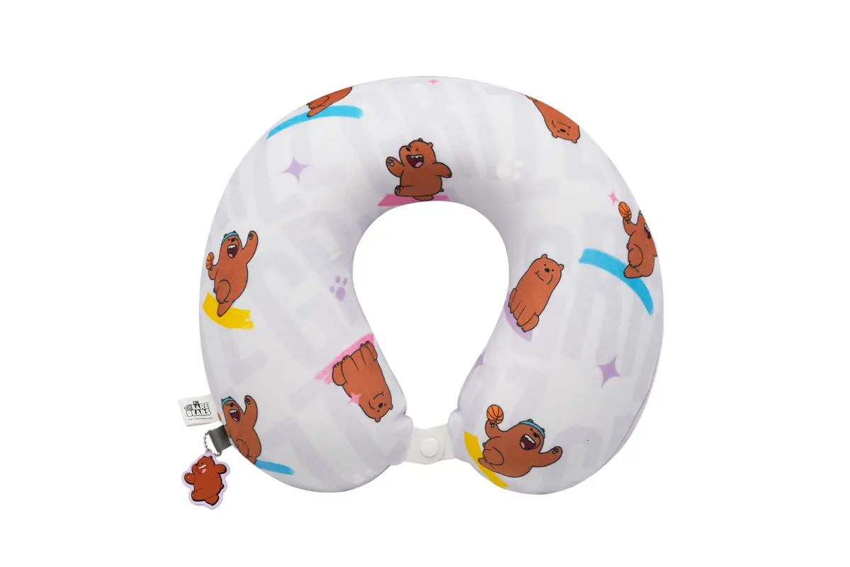We Bare Bears Seaside Music Festival Neck Pillow (Grizz) 1