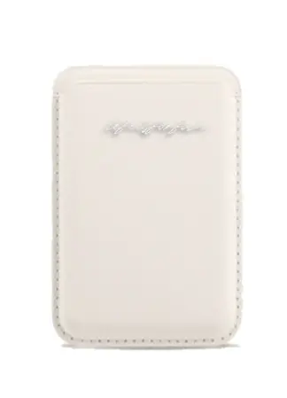 Life Is For Fun Series Magnetic Phone Card Holder (White) 1