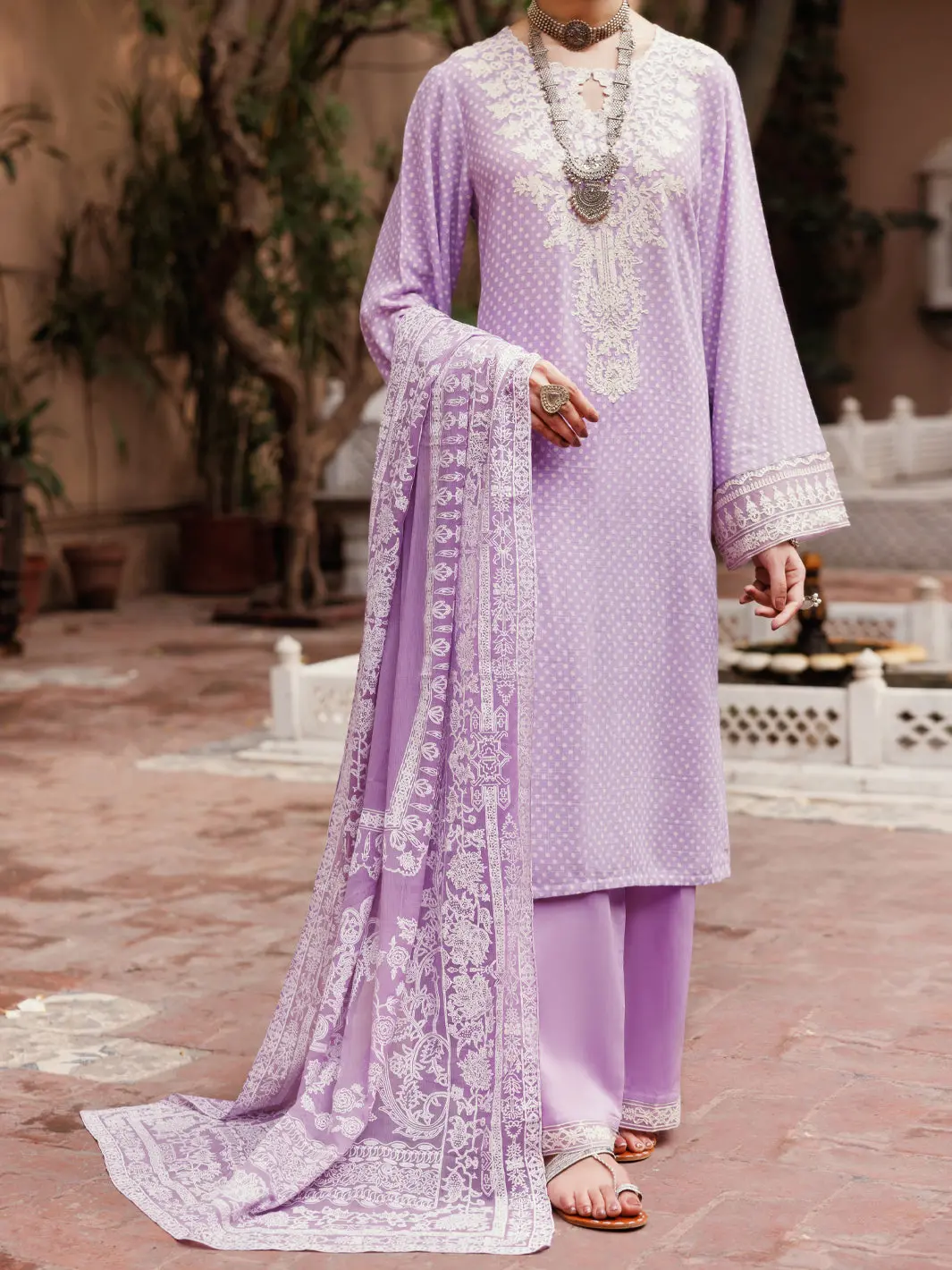 Light Purple Cotton 3Pc Stitched - Alp-3Ps-2048 1