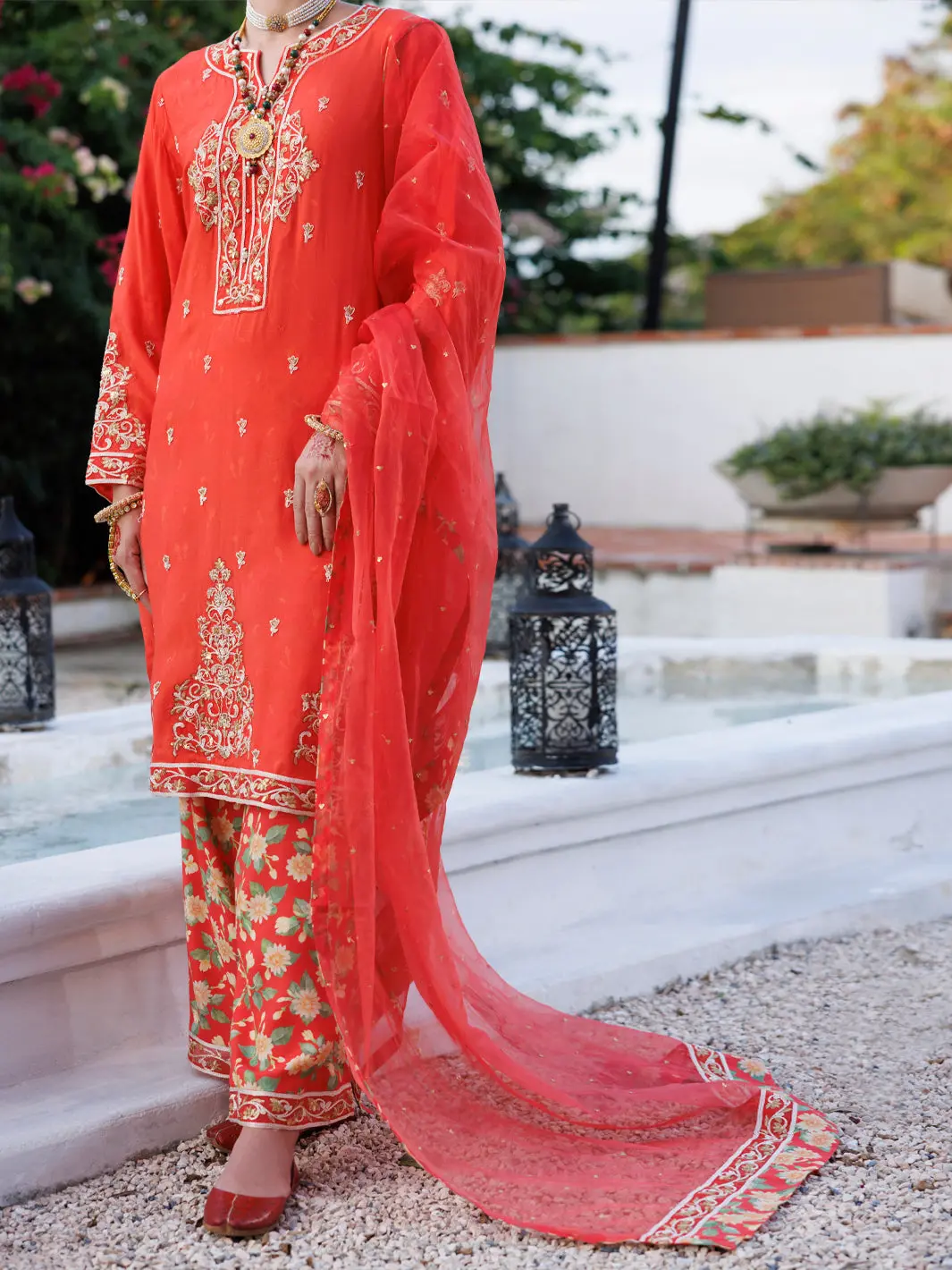 Orange Maple Silk 3Pc Stitched - Alp-3Ps-2050 1